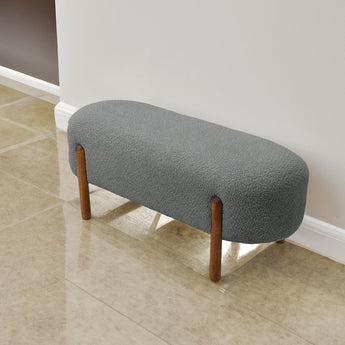 106.5cm W Upholstered Bench, Grey