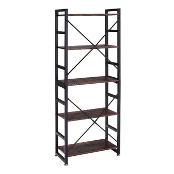 158 cm H Vintage Open Bookshelf Storage Display Shelving Unit