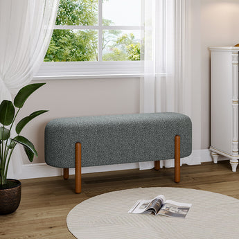 106.5cm W Upholstered Bench, Grey