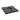 Black cantilever umbrella stand base set with central cup and four rectangular pads