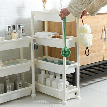4-Tier White Slim Storage Rack