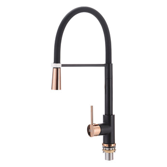 Single Lever Pull Down Kitchen Tap, Black