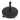 Umbrella stand base with ribbed top and center pole mount, caster wheels, dark gray