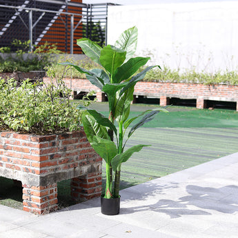 Artificial Tropical Plant with Plastic Flowerpot Decoration