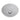 Light grey round ceramic sink basin with centered pop-up drain