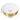 36cm round gold ceramic vessel sink with white interior and center drain opening