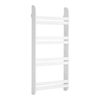 118cm H 4-Tier Wooden Wall-Mounted Shelf, White