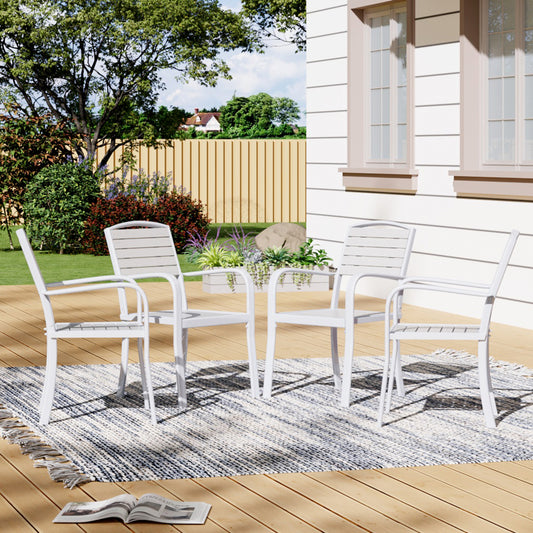 Wood Plastic Composite Outdoor Dining Armchairs