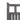 Wooden gate frame corner with crossbar and vertical slat openings, dark gray