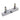 Silver Square Thermostatic Bath Shower Mixer Temperature Control Valve