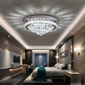 LED Ceiling Light Chandelier Lamp with Crystal Droplets Ceiling Lights Living and Home 