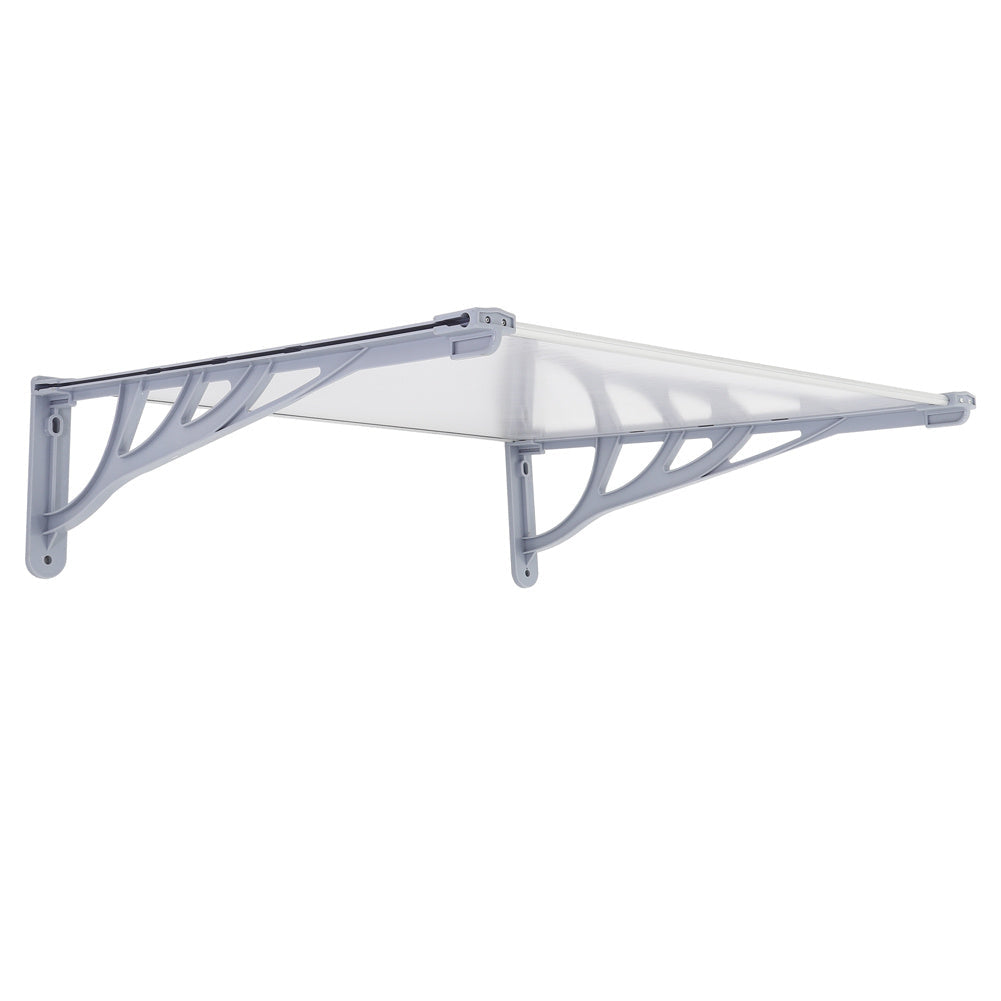 Outdoor Flat Shielded Awning - Rain Shelter - Grey Awnings   