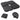 Square water tank base with four black corner covers and central opening