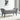 Grey Velvet Upholstered Ottoman Footstool with Raised Arms