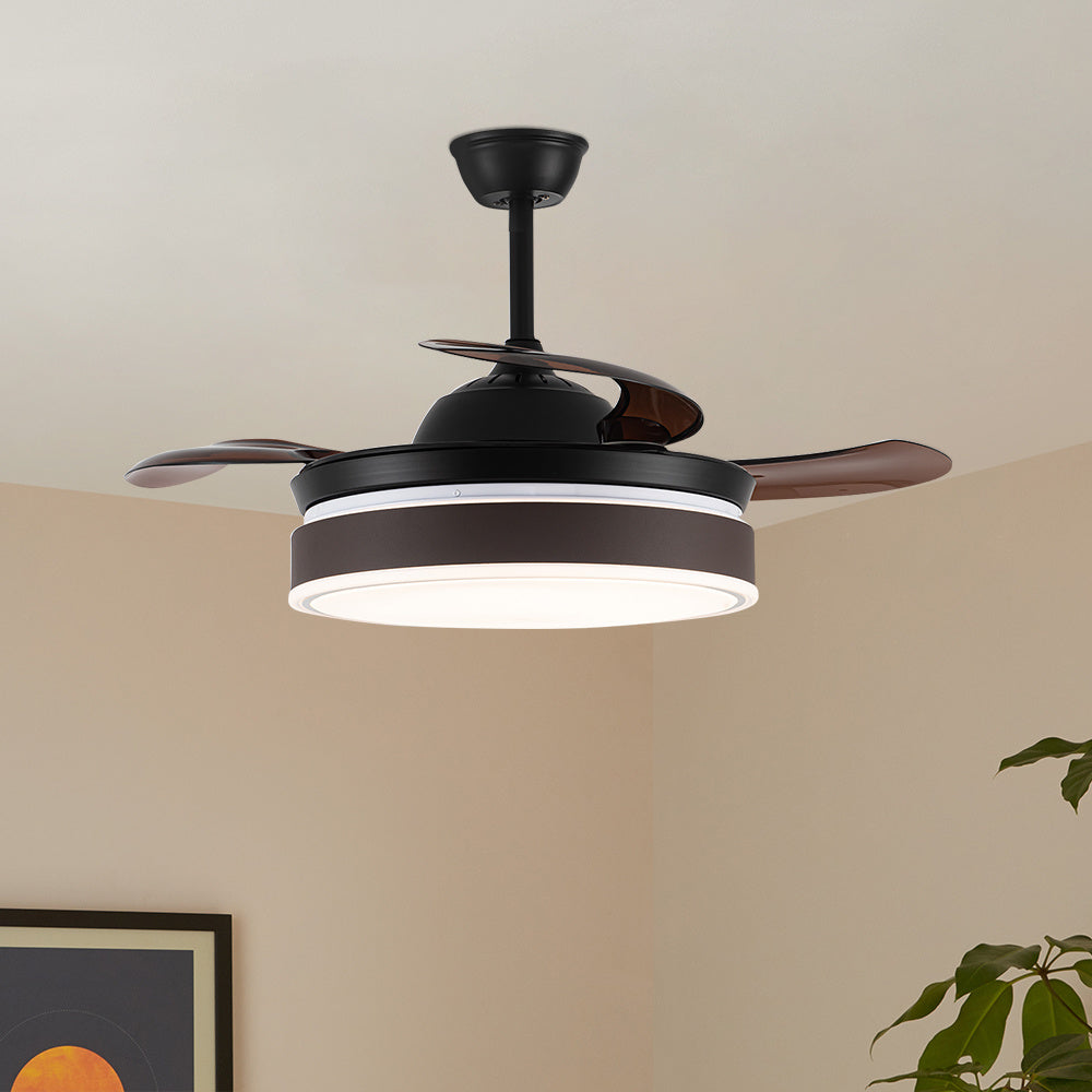 3 Blades Acrylic Ceiling Fan LED Light Remote Control