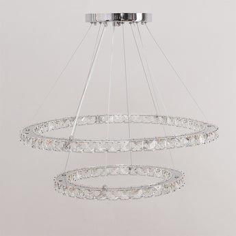 Ring-Shaped Crystal LED Pendant Lamp