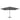 Dark grey cantilever parasol with square canopy, central pole and base