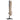 Khaki square cantilever parasol folded with beige fabric cover on black pole