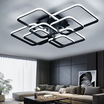 6/8 Lights Energy-Efficient LED Semi-Flush Mount Ceiling Light