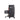 Portable black ceramic gas heater side view with wheels and ventilation housing