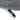 Metal support leg and side of dark gray linen convertible sofa bed frame
