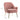 Metal Feet Single Sofa Pink Minimalist Style Armchair with Footstool