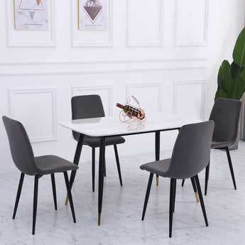 Velvet Upholstered Dining Chair Set of 4