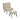 Velvet Upholstered Folding Accent Chair with Footstool