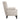 Beige armchair angled side view with nailhead trim along the arm and back