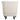 Beige armchair back view with smooth upholstery and padded seat