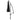 Black cantilever parasol in storage position with folded cover and tall pole