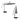 Light grey cantilever parasol size diagram: 300cm canopy, 80.5cm base width