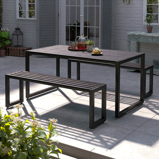 Wooden and Metallic Outdoor Dining Sets
