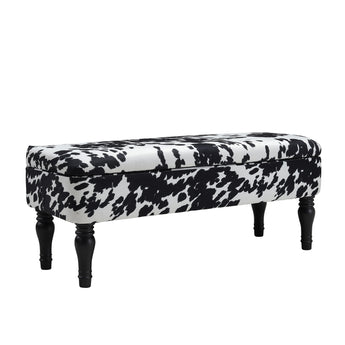 Velvet Upholstered Entryway Storage Bench