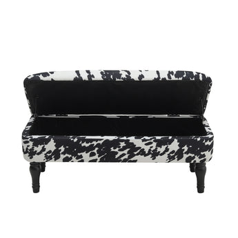 Velvet Upholstered Entryway Storage Bench