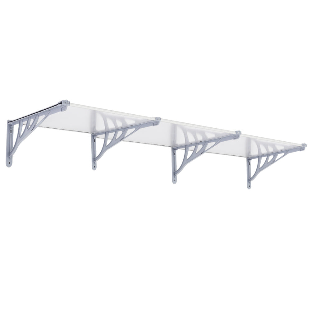 Outdoor Flat Shielded Awning - Rain Shelter - Grey Awnings   
